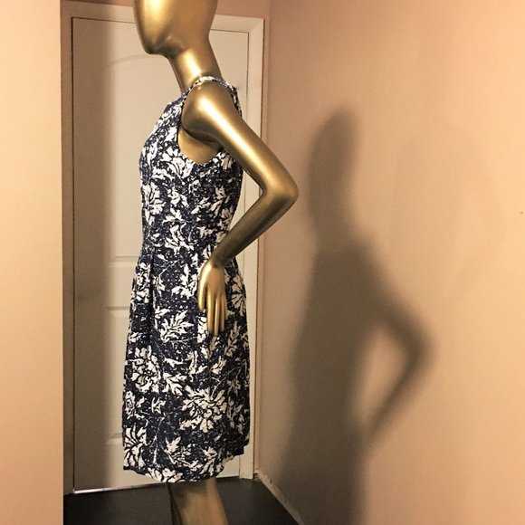 BEIGE BY ECI Blue & White Cotton Eyelet Dress - Picture 6 of 12